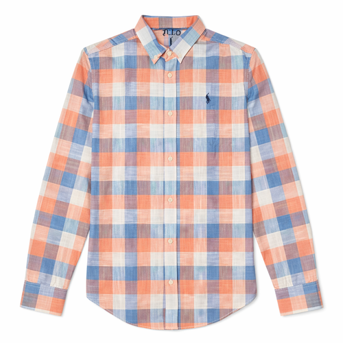 پیراهن نخی چهارخانه پولو ترک