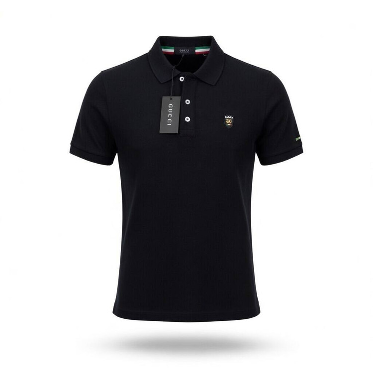 تیشرت جودون یقه دار گوچی وارداتی مشکی