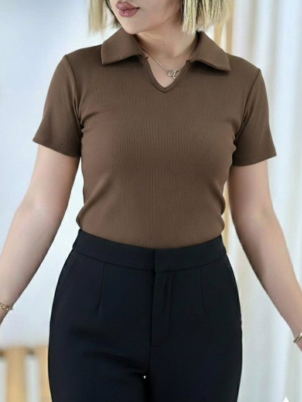 تیشرت دخترانه یقه مردانه